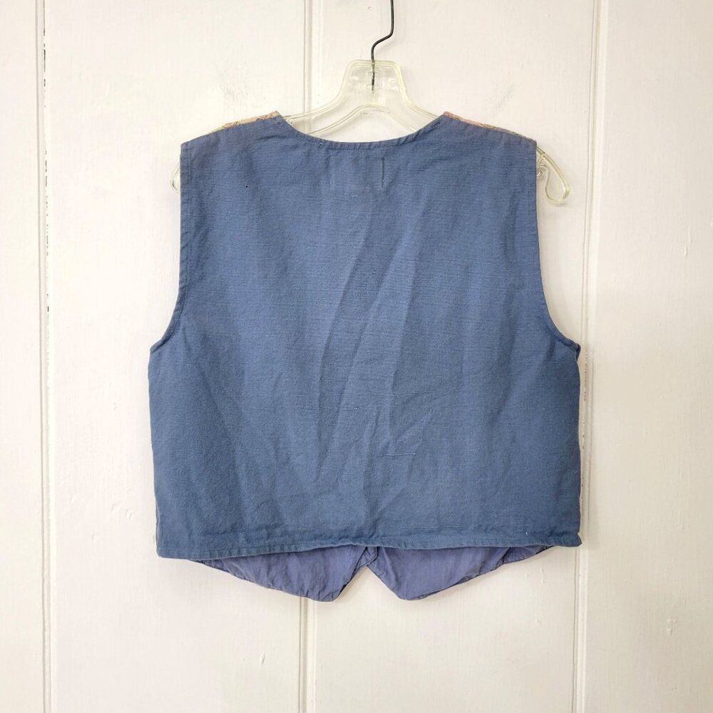 TanTrums 1990s Floral Embroidered Vest - Picture 3 of 5